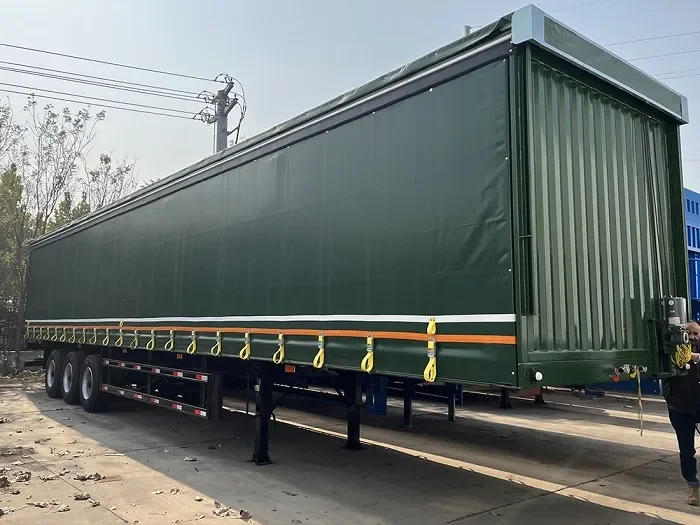 Semi-remorque fourgon à bâches coulissantes de 40 pieds du Shandong