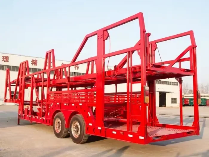Remolque transportador de automóviles de doble piso y 2 ejes