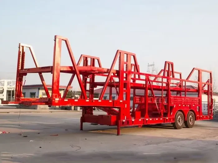 Remolque transportador de automóviles de doble piso y 2 ejes