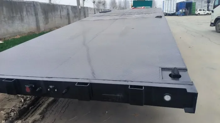 Remolques portacontenedores Superlink de plataforma plana con 2 ejes y 2 ejes de enlace