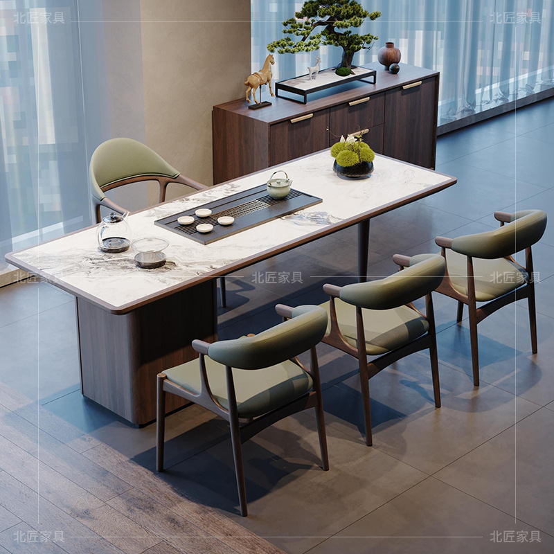 Beijiang Hotel Grand Round Table Light Luxury Electric Dining Table Private Room Restaurant Solid Wood Dining Table Extremely Simple Style Round Table 10 Person Dining Table