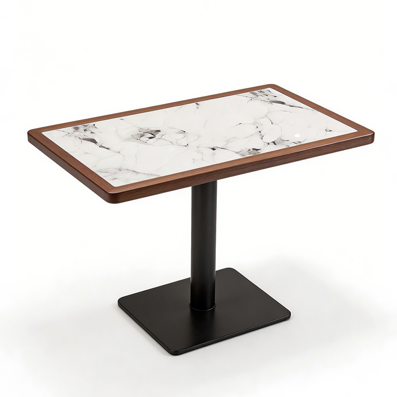 Simple solid wood dining restaurant booth restaurant barbecue restaurant hotpot table restaurant wall booth restaurant commercial table and chairs