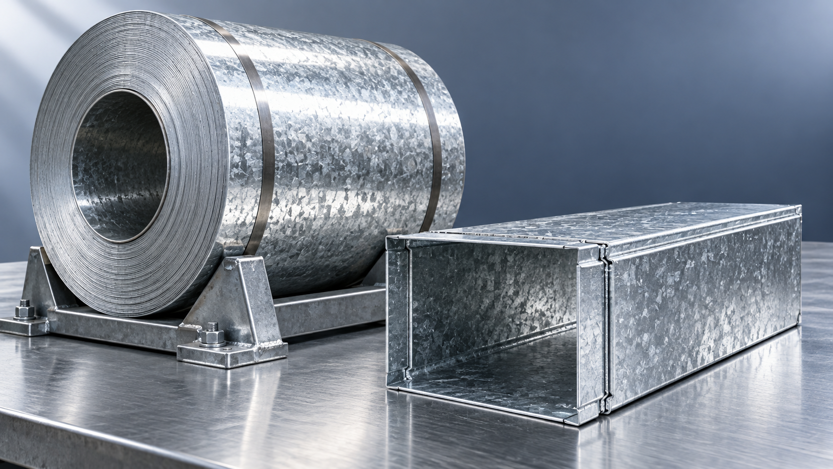 Especificación de chapa de acero galvanizado en bobina para la fabricación de conductos HVAC