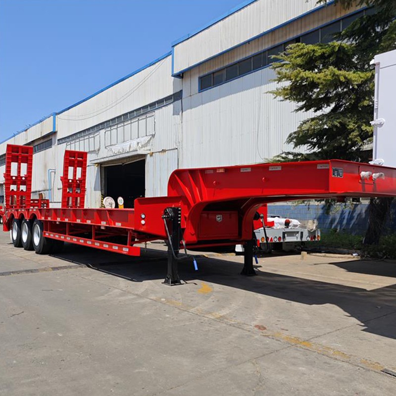 3 Axle 80 Ton Low Flatbed Trailer