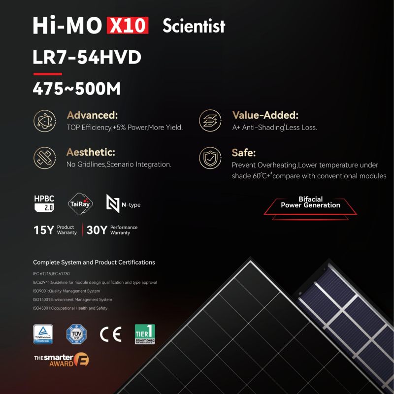 Hi-MO X10 Scientist LR7-54HVD 475~500M Hi-MO X10 Scientist LR7-54HVD 475~500M
