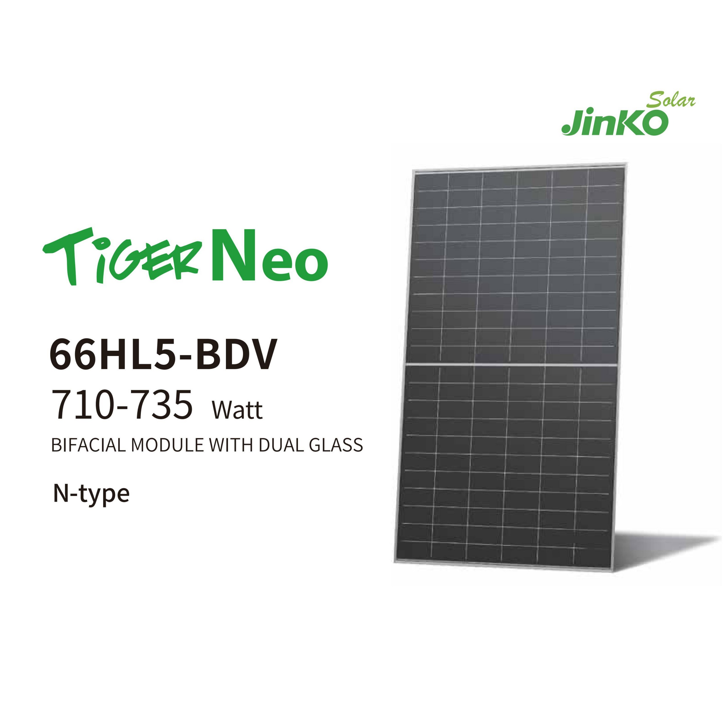 TiGER Neo 66HL5-BDV 710-735 watt BIFACIAL MODULE WITH DUAL GLASS