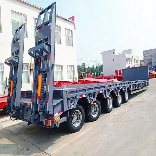 Semi-remorque surbaissée de 50 tonnes à 2 essieux