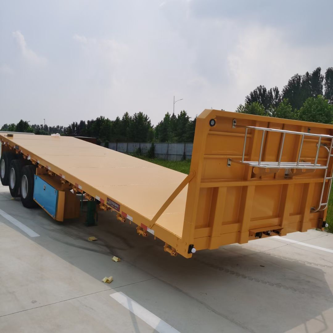 Semi-remorque surbaissée de 50 tonnes à 2 essieux