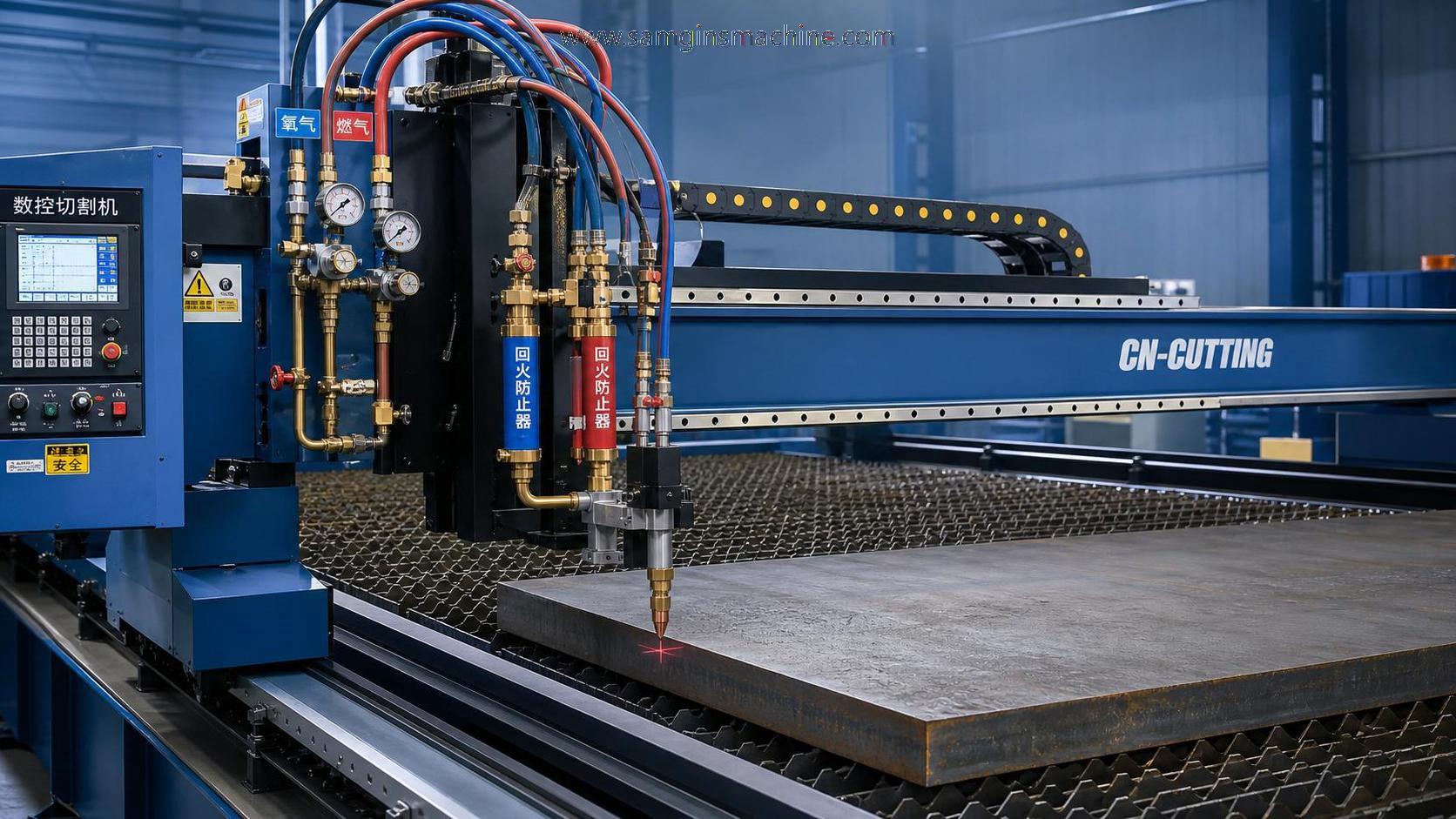 Comprobaciones de seguridad de la máquina de corte con gas antes de cortar placas gruesas Comprobaciones de seguridad de la máquina de corte con gas antes de cortar placas gruesas