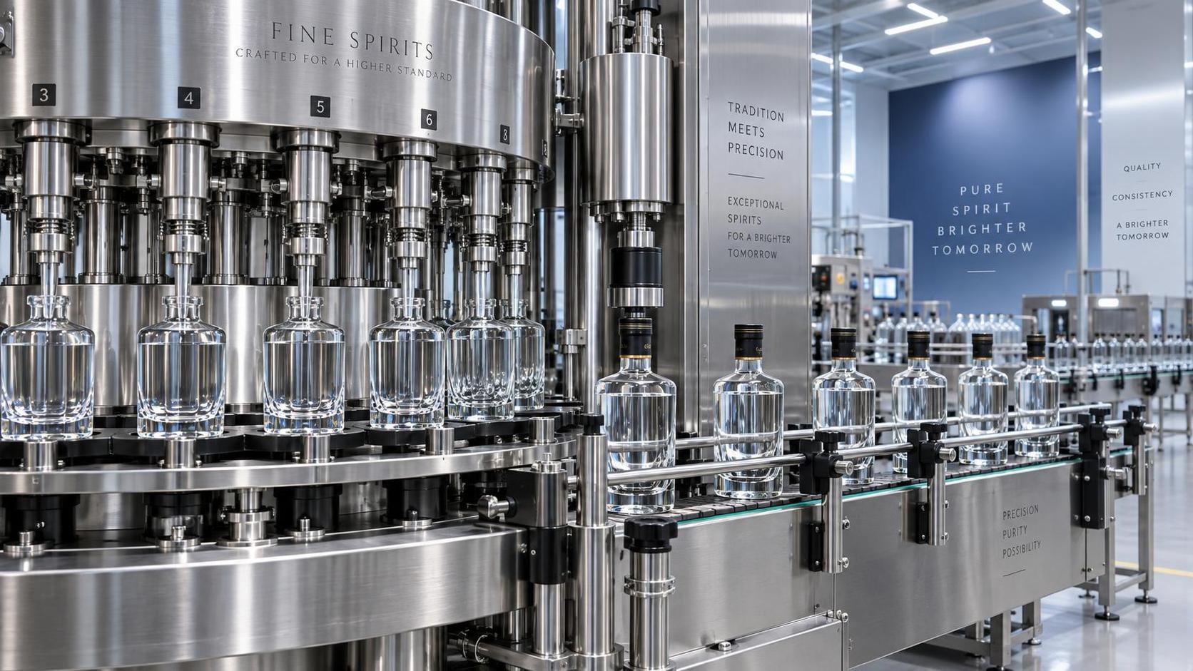 Choosing a spirit filling machine for premium glass bottles