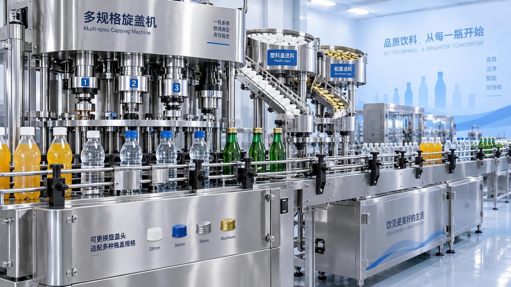 How to choose a bottle capping machine for multiple cap sizes