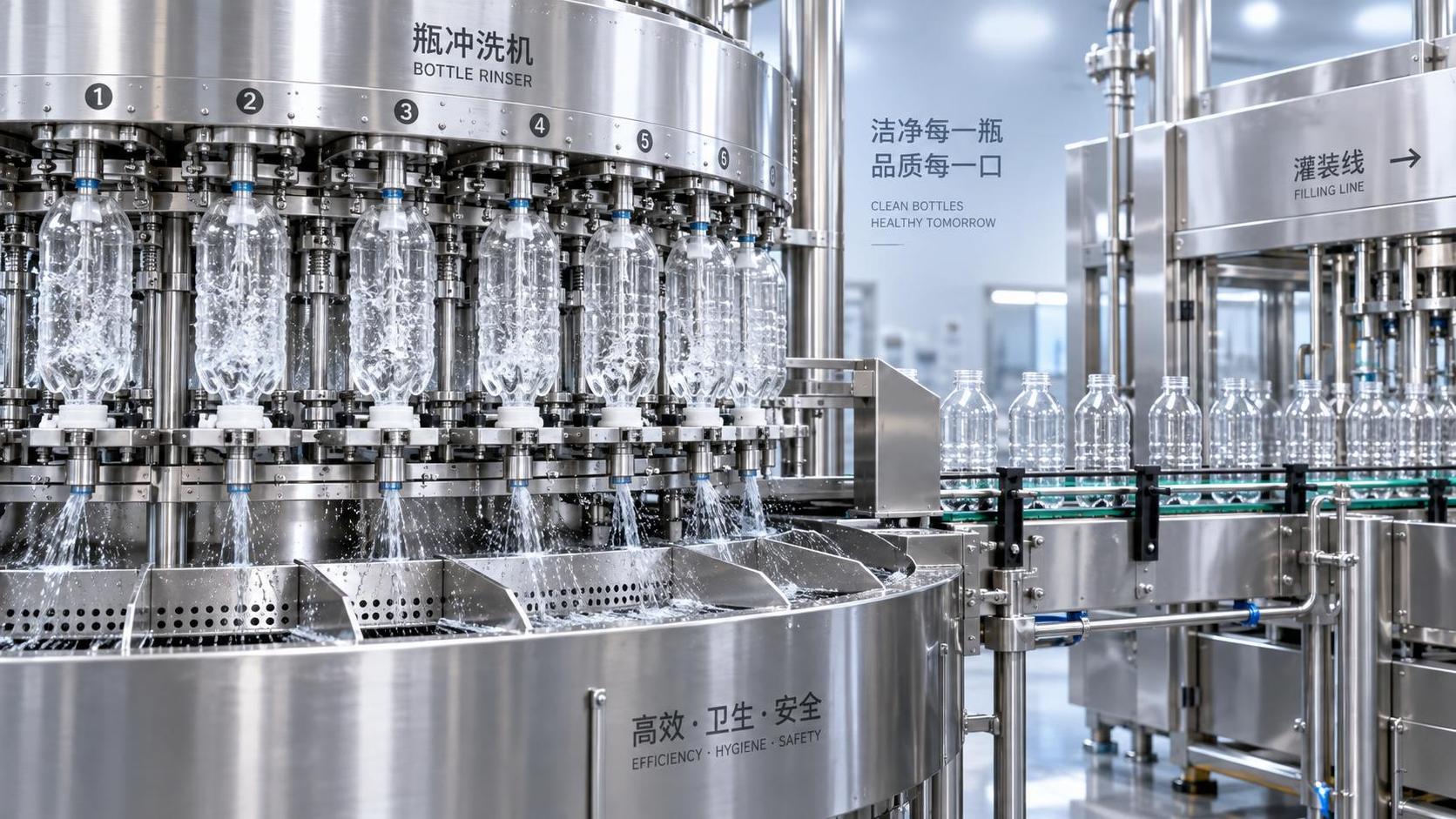 How long should a bottle rinsing machine rinse each bottle? How long should a bottle rinsing machine rinse each bottle?
