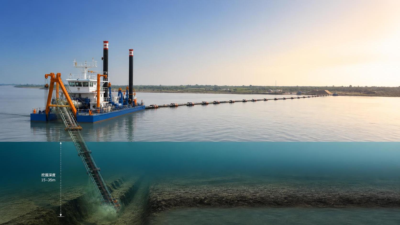 How to compare dredging vessels by project depth and mobility