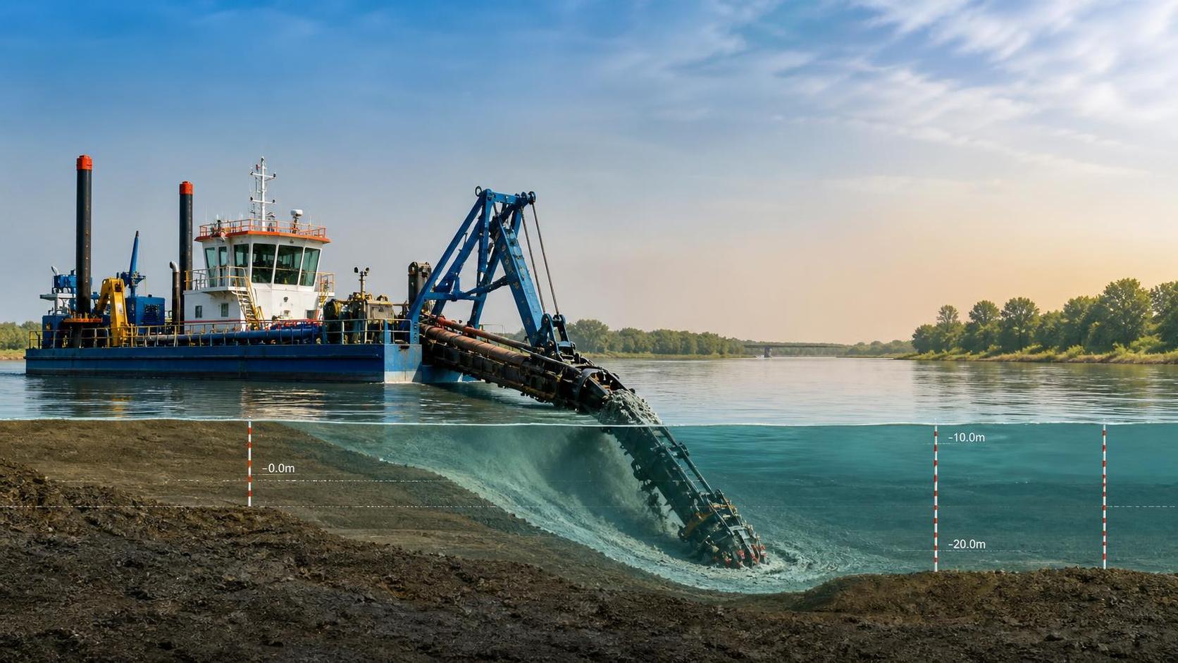 How to Calculate Dredging Volume for a River Project Bid