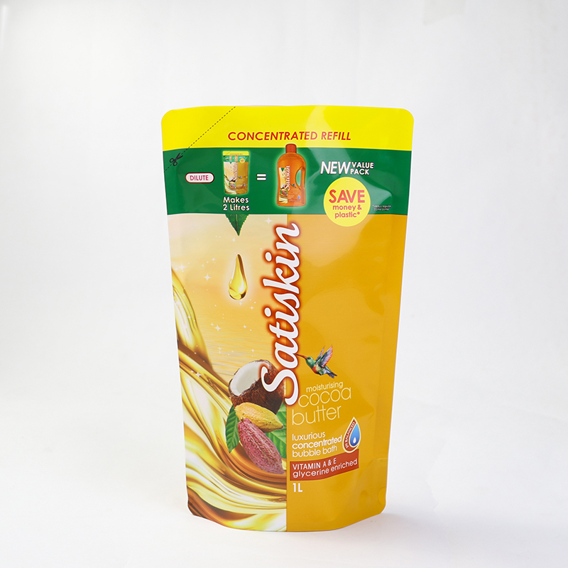 Eco friendly Refillable Stand Up Laminate Pouch for Skincare