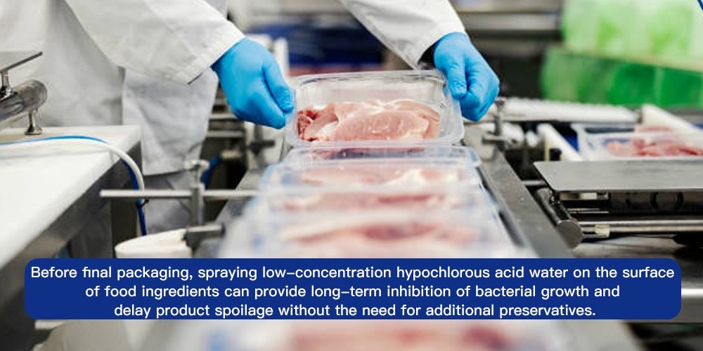 Générateur d’acide hypochloreux pour l’industrie alimentaire / sel de table (NaCl)