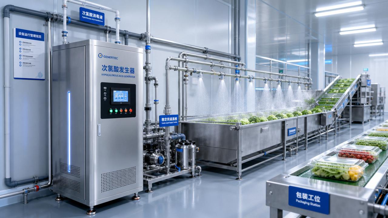 Procesamiento de alimentos: las 10 principales ventajas de instalar generadores de ácido hipocloroso (HClO) en plantas de procesamiento de alimentos
