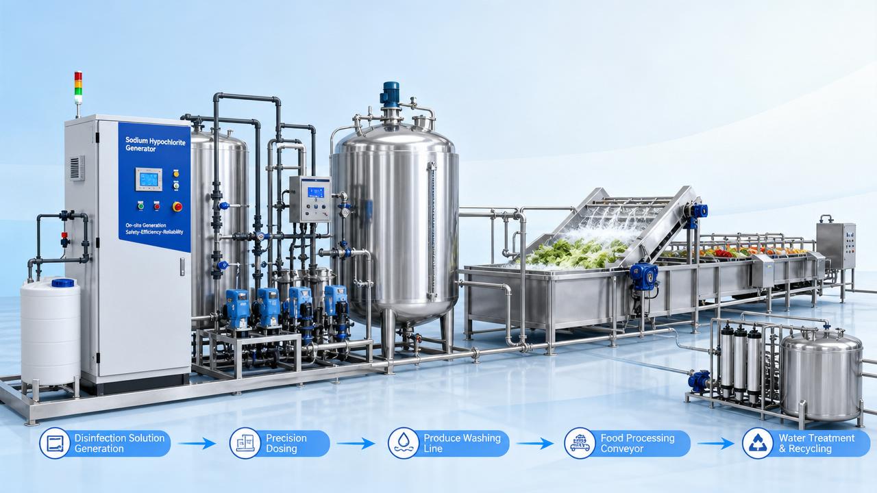 Aplicaciones de los generadores de ácido hipocloroso en la agricultura, el procesamiento de alimentos y el tratamiento de agua