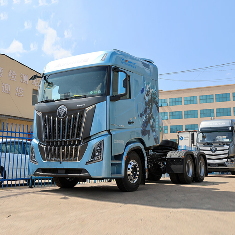 Тягач Auman GALAXUS 7 с автоматической трансмиссией AMT ZF, 12-ступенчатой, 14,5 л LNG, 630 л. с., колёсная формула 6x4
