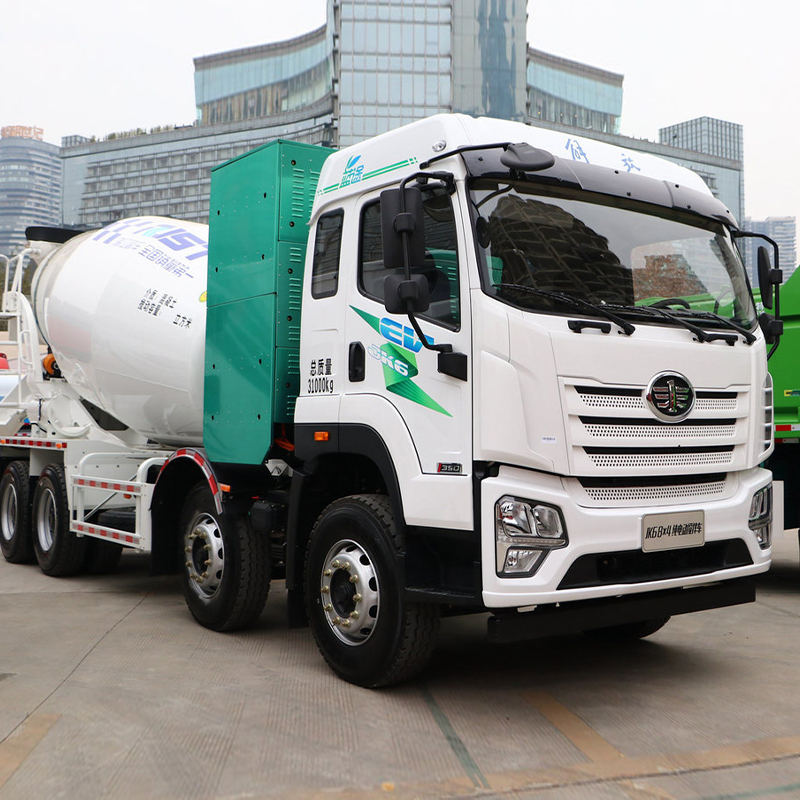 Полностью электрический автобетоносмеситель Qingdao Jiefang JK6 8x4 со сменной батареей