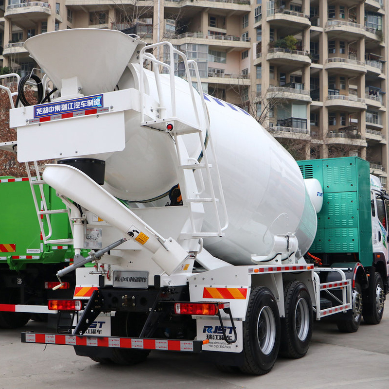 Полностью электрический автобетоносмеситель Qingdao Jiefang JK6 8x4 со сменной батареей
