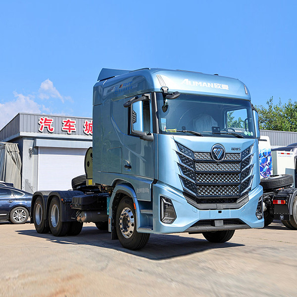 شاحنة جرار Auman GALAXUS 5 14.5L LNG بقوة 580 حصان ودفع 6x4 وناقل حركة أوتوماتيكي ZF AMT بـ12 سرعة