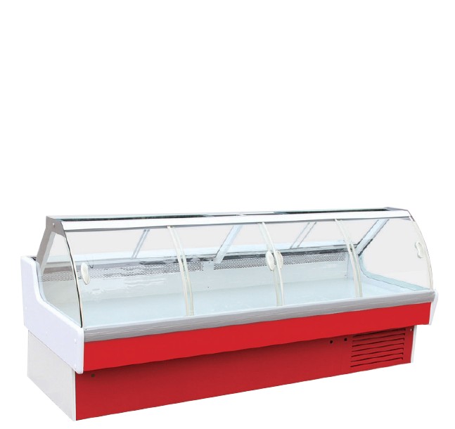 Curved Glass Meat Showcase