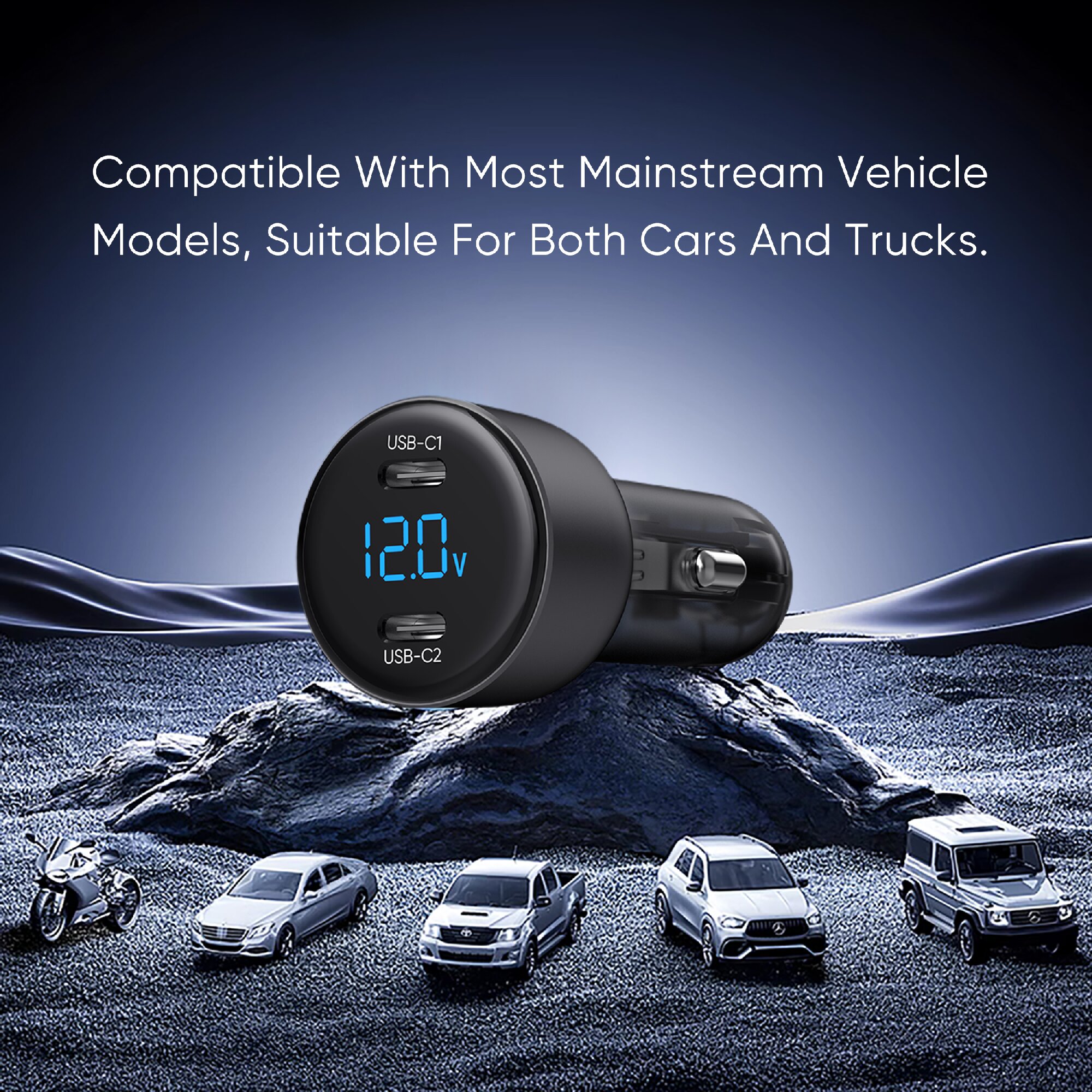 SD-017 60W Dual-Port Car Charger