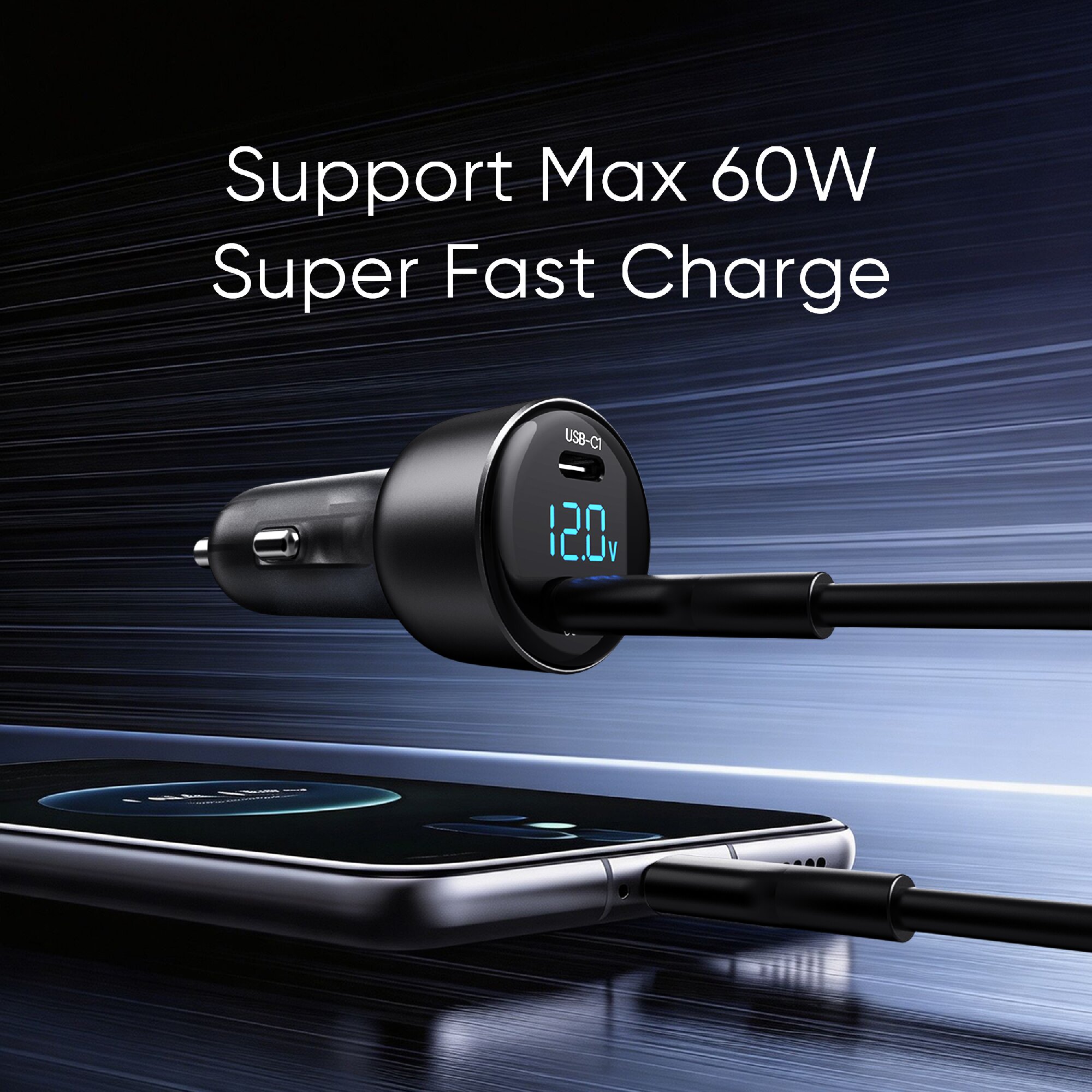SD-017 60W Dual-Port Car Charger