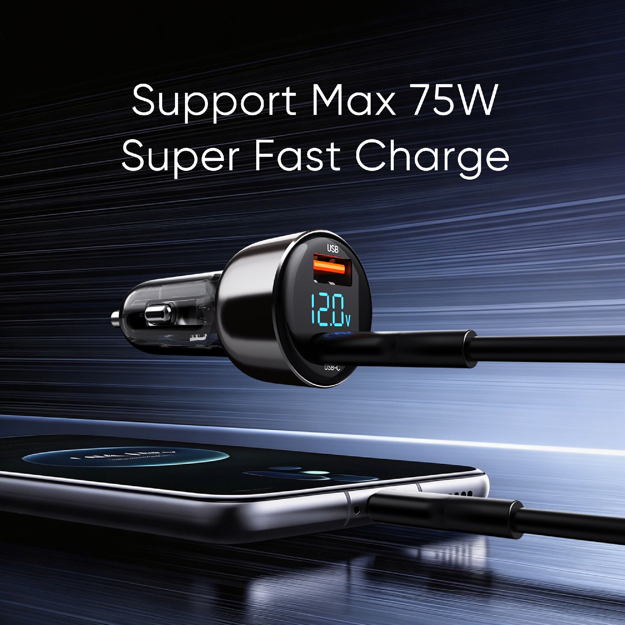 SD-017 60W Dual-Port Car Charger