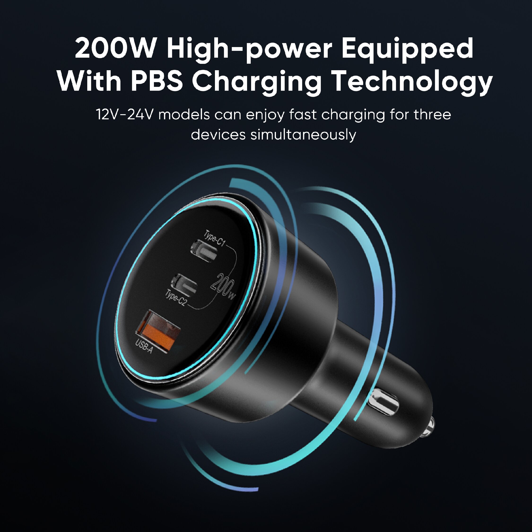 SD-033 200W High-Power Car Chargers