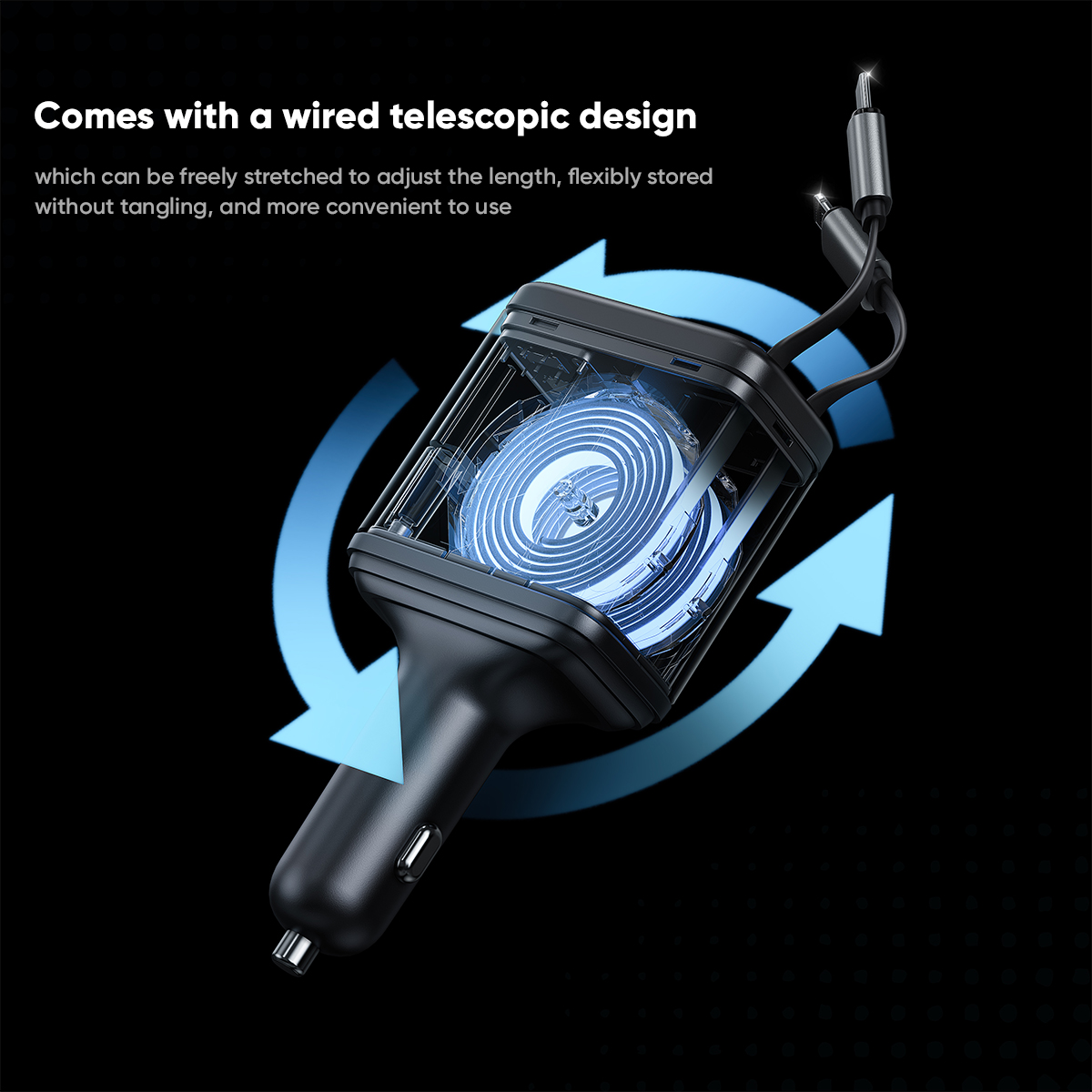 SD-037 117W Retractable Cable Car Charger