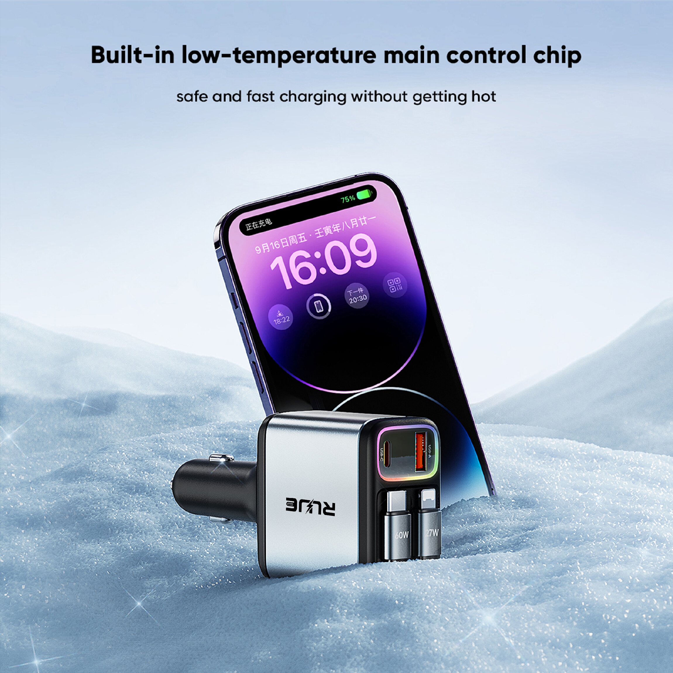 SD-037 117W Retractable Cable Car Charger