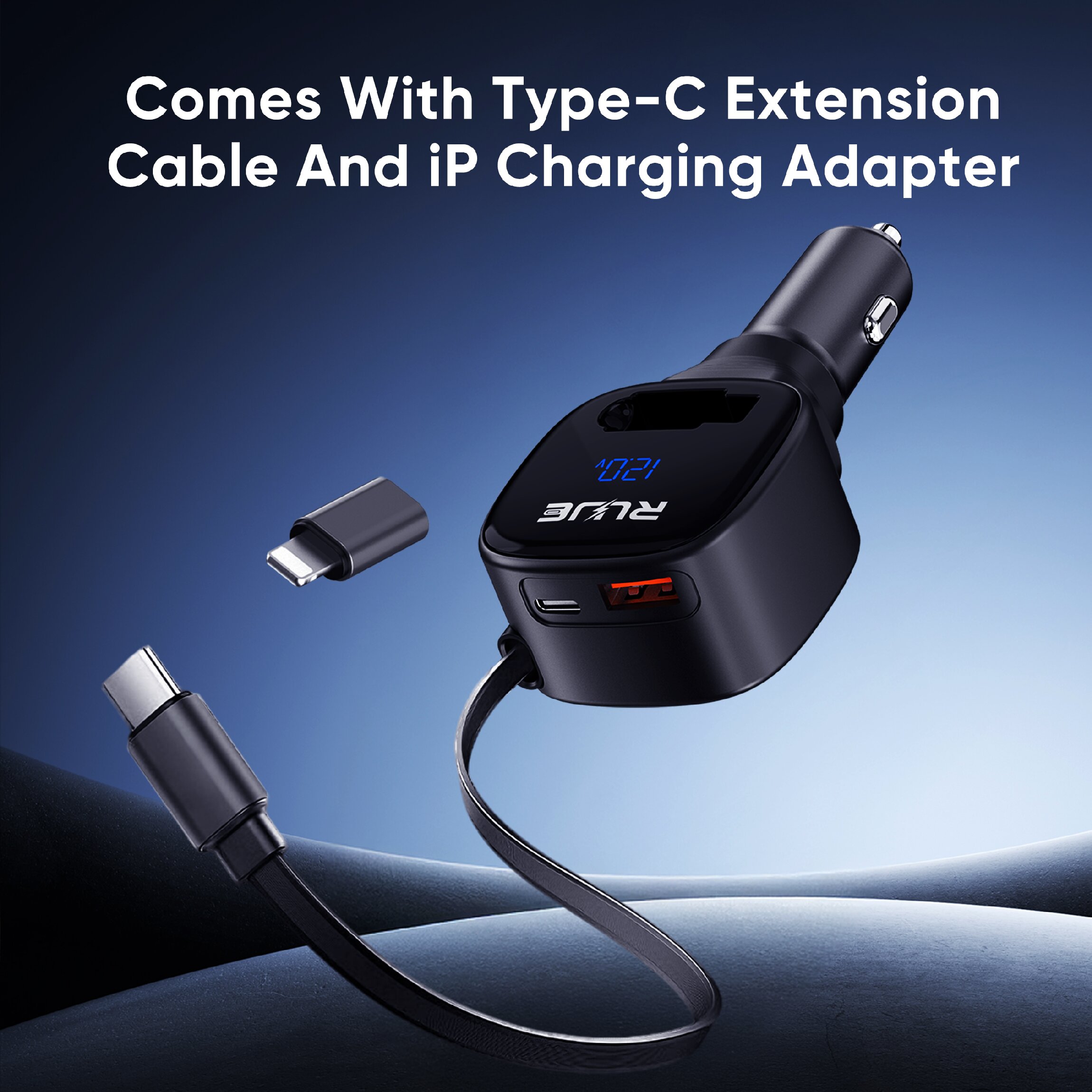 SD-039 95W Retractable Cable Car Charger
