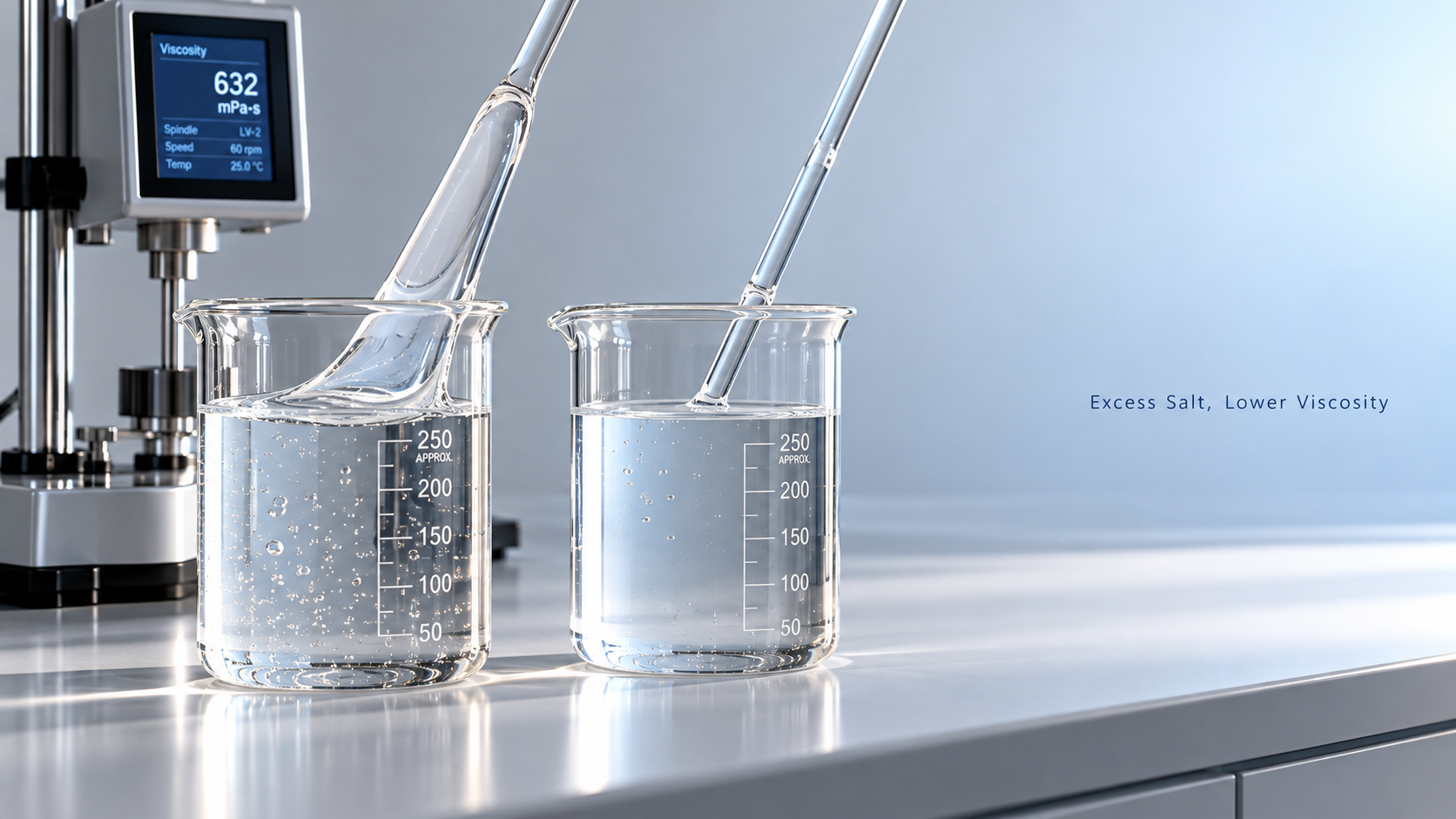 Why sodium lauryl ether sulfate solutions thin out with excess salt
