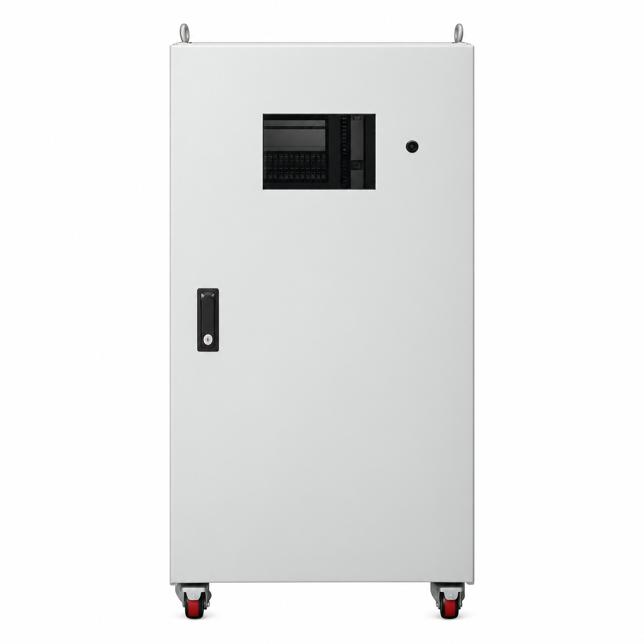 Single opening of equipment control cabinet