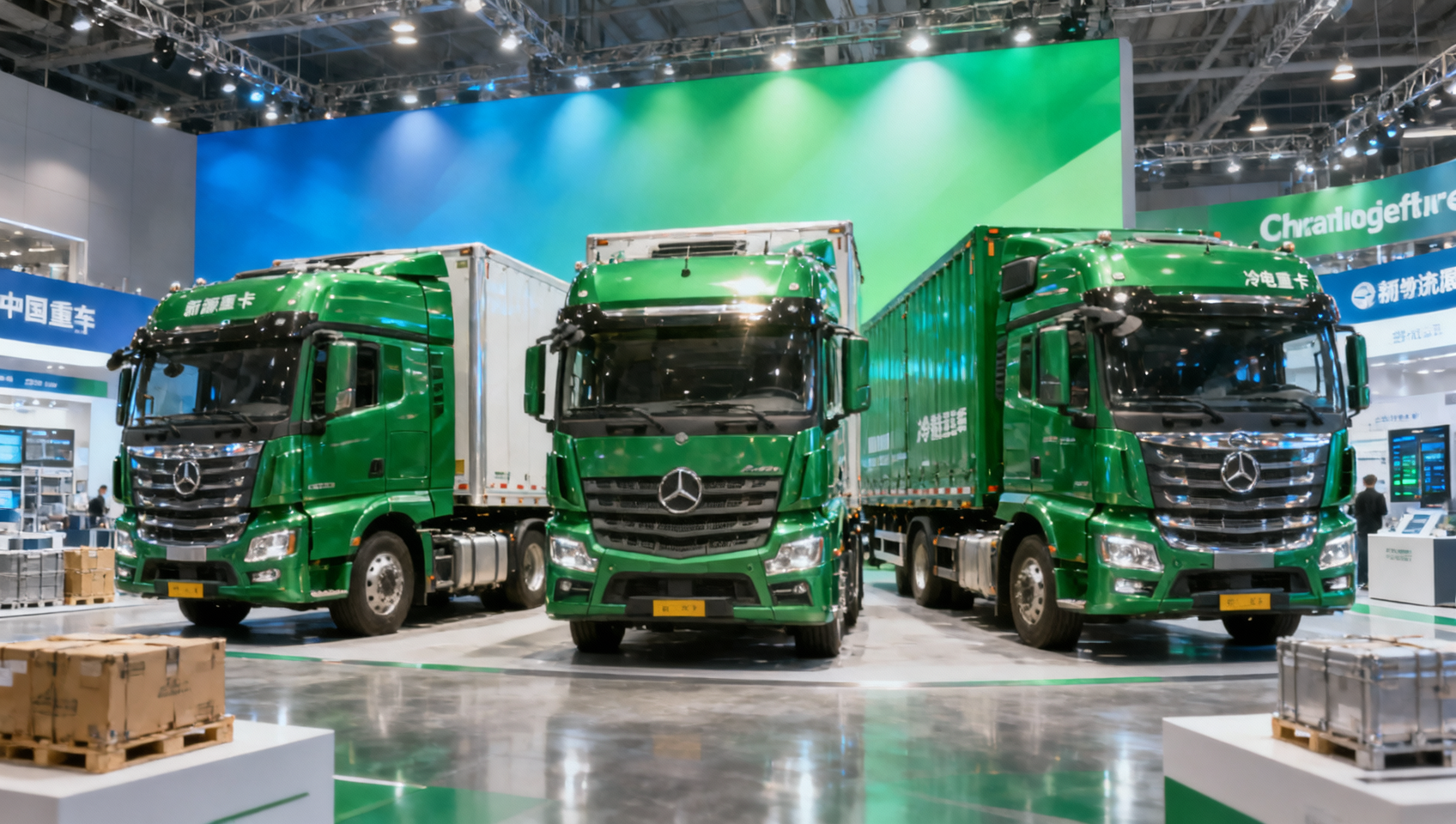Азиатская логистическая выставка представляет экологичные тяжёлые грузовики Китая