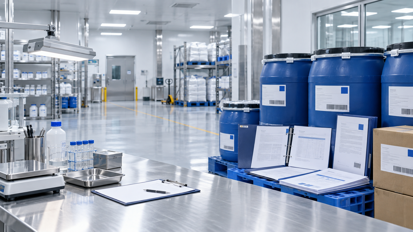 ¿Qué documentación debe acompañar a las materias primas farmacéuticas?