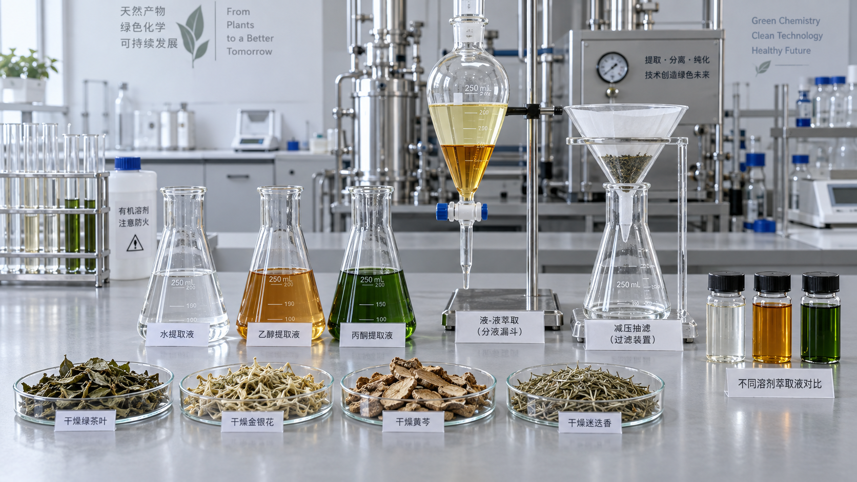 Cómo influye la elección del disolvente en la uniformidad de los extractos vegetales