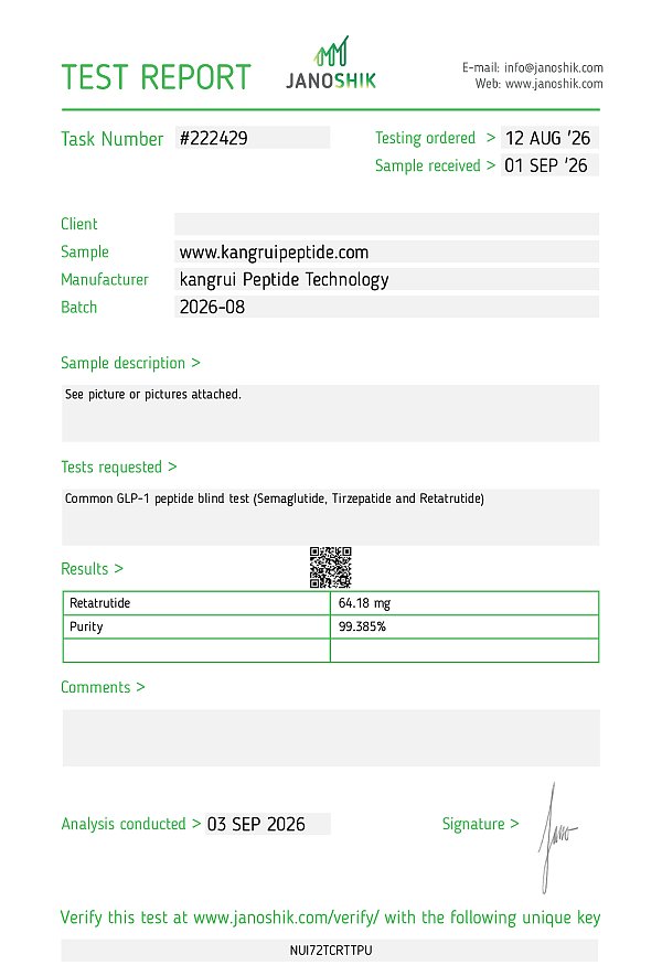RT60 Test Report #222429