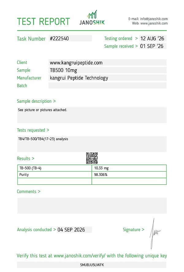 TB10 Test Report #222540