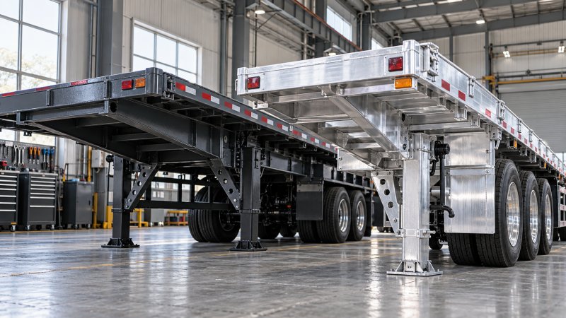 Steel vs. Aluminum Flatbed Trailers: Payload Gains and Repair Costs