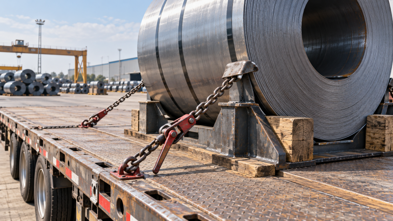 Flatbed Trailer Load Securement: Preventing Steel Coil Movement