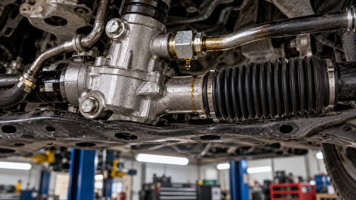 Finding fluid leaks in hydraulic power steering systems Finding fluid leaks in hydraulic power steering systems