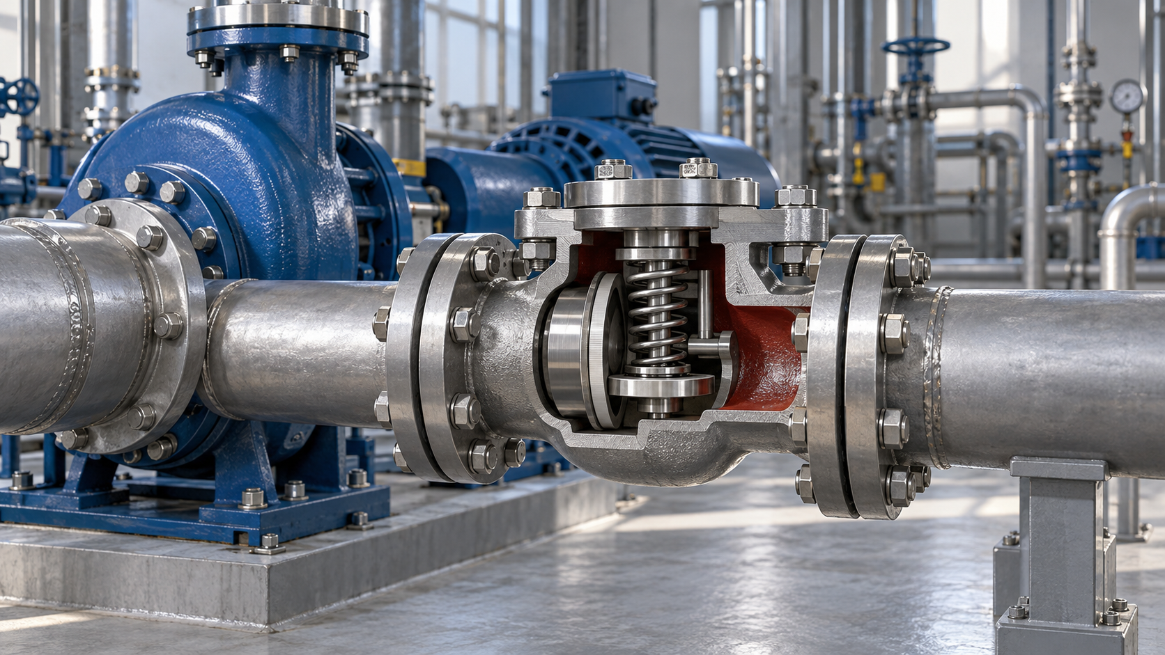 How to prevent check valves from slamming after pump shutdown