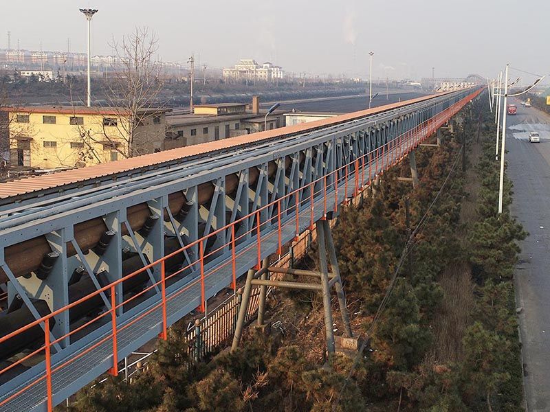 Lanshan Port Pipe Belt Conveyor Double Line Truss Project