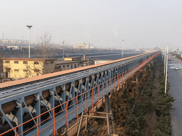 Ore conveying system pipe belt conveyor double line project Ore conveying system pipe belt conveyor double line project