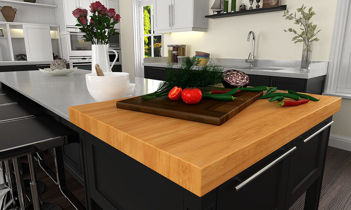 Classic U-Shaped Kitchen Cabinet with Island DS21-CG01