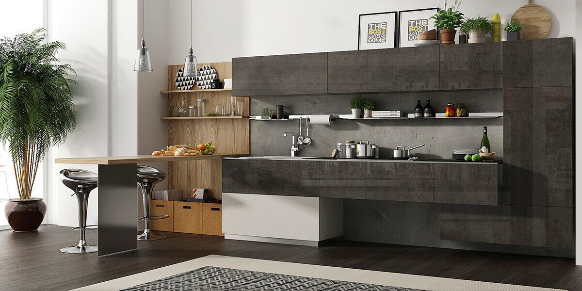 Contemporary Kitchen Cabinet DS21-CG03
