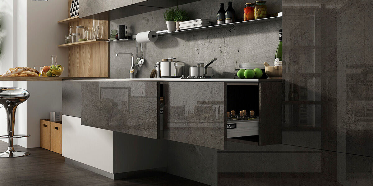 Contemporary Kitchen Cabinet DS21-CG03